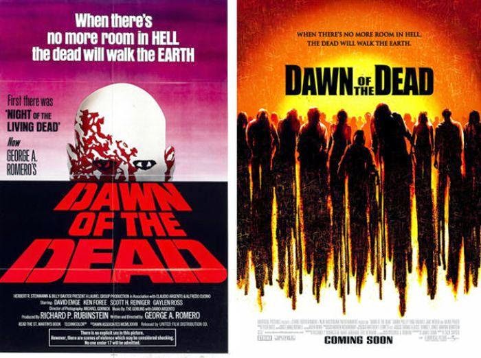 Dawn of the Dead original and remake posters
