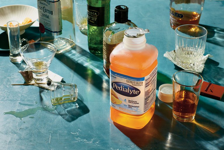 Pedialyte and alcohol