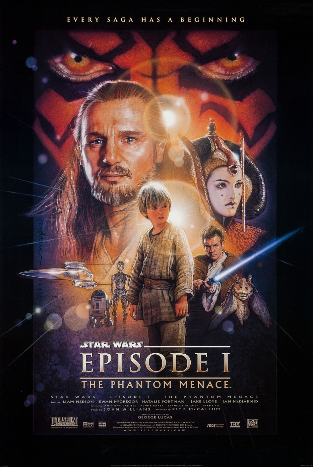 Star Wars Phantom Menace movie poster